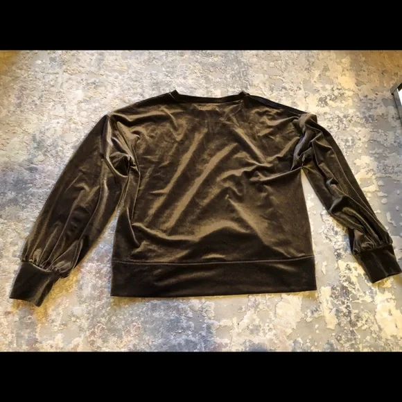 🖤 Madewell Velvet Velour Long Sleeve Balloon Sweatshirt - Picture 7 of 7